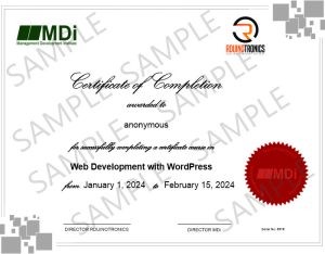 web development certificate